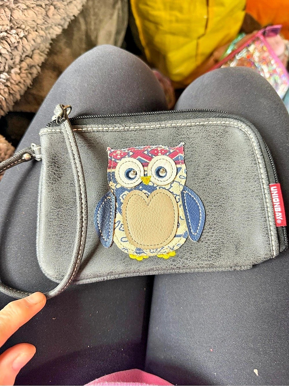 Kipling Owl Applique Crossbody Bag in Black